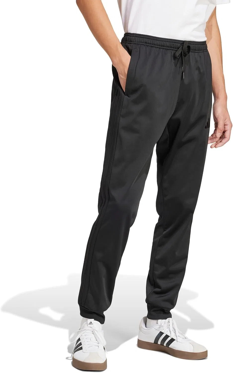 Мужские спортивные брюки adidas, tapered fit, черные — фото 3