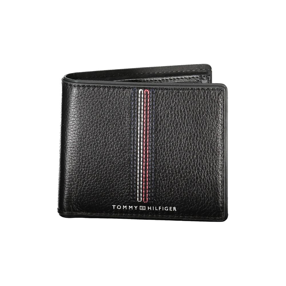 

Черный кожаный кошелек Tommy Hilfiger