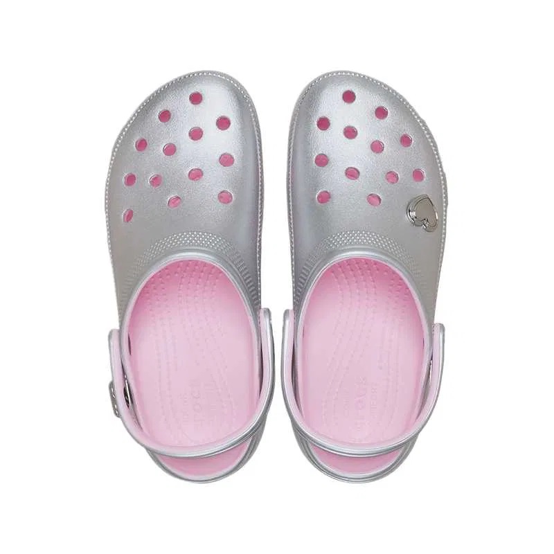 Детские сабо Crocs Silver — фото 4