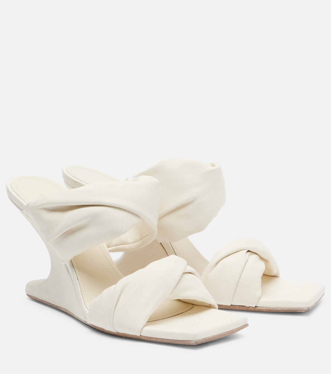 Кожаные мюли Twisted Cantilever 80 Rick Owens, Milk