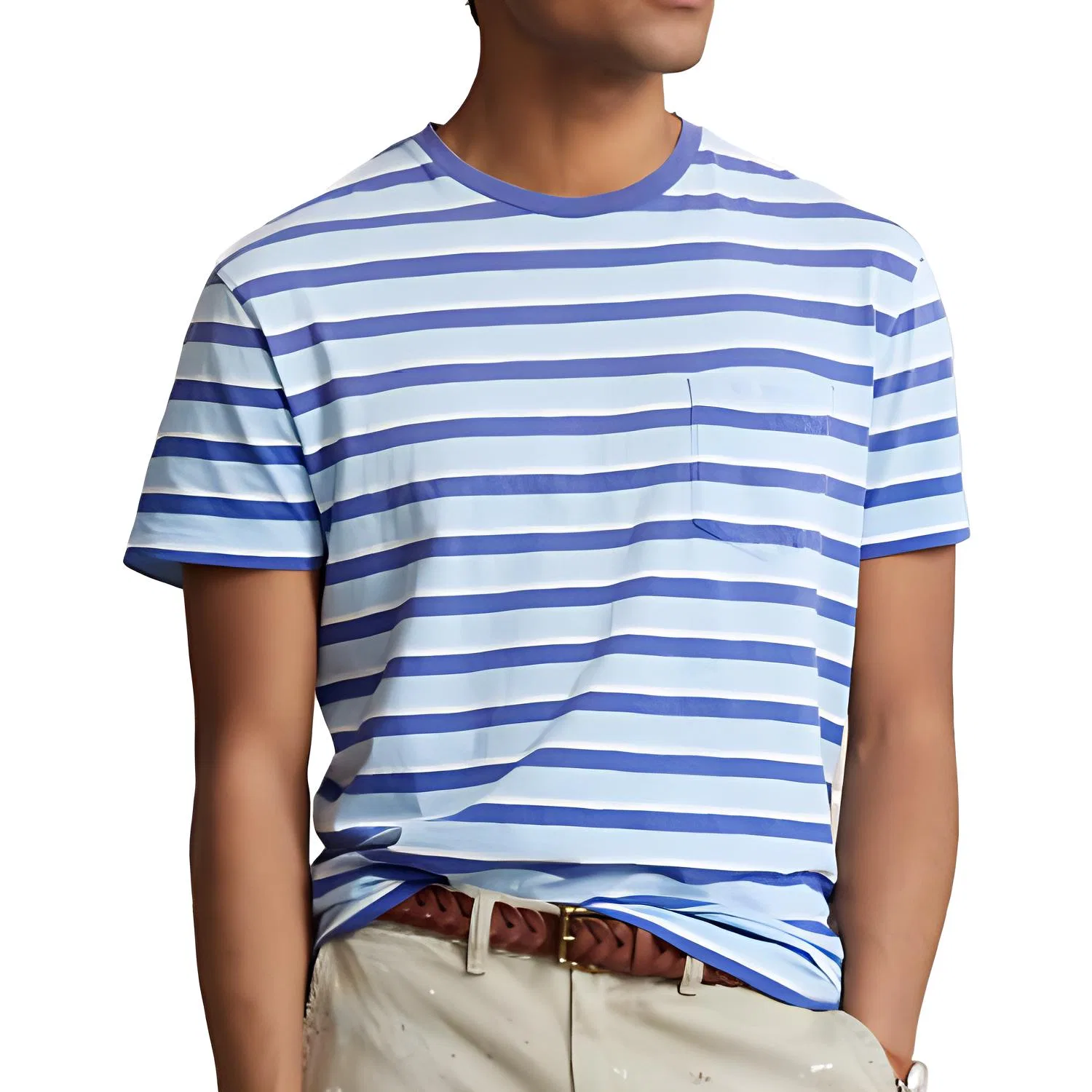 Футболка из джерси в полоску Polo Ralph Lauren, Blue — фото 4