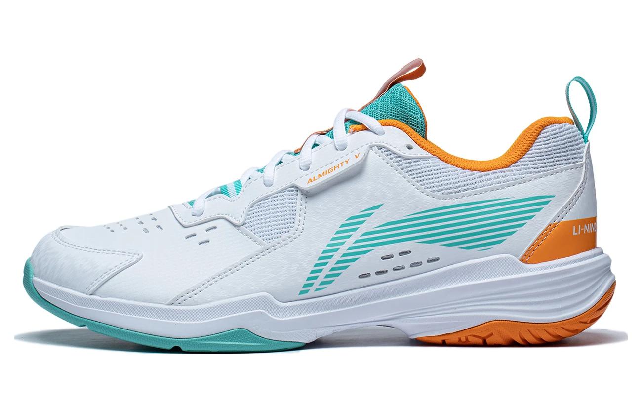 

LINING Кроссовки Ace Badminton Unisex низкие бело-зелено-оранжевые стандартные белые/светло-сосновый зеленый + бесплатные носки экипаж бело-синие