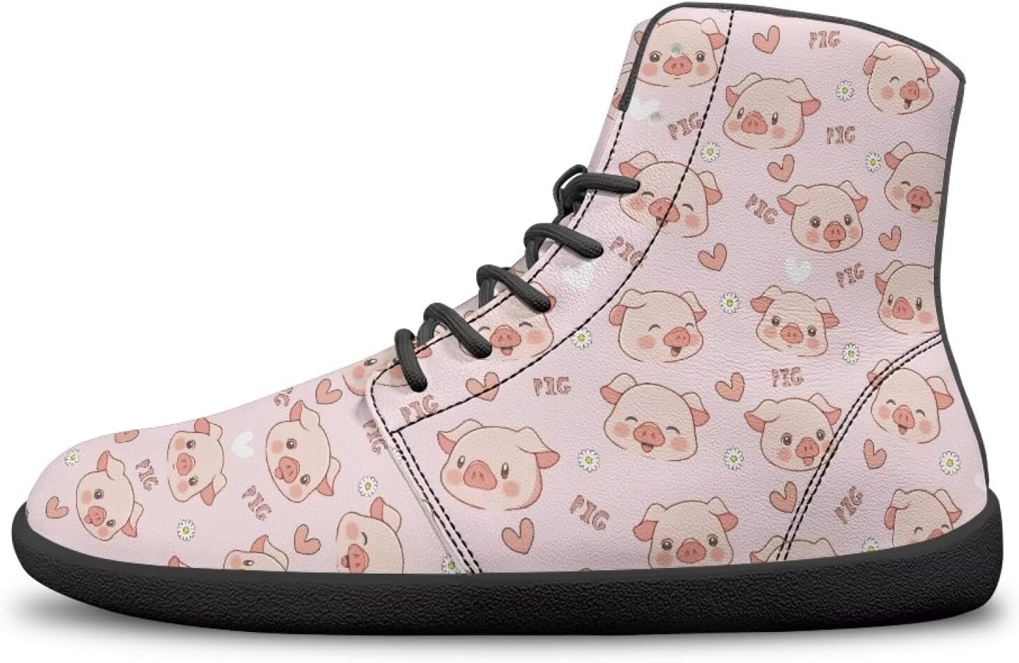 

Женские и мужские беговые кроссовки высокие кожаные Hellhero, Pig