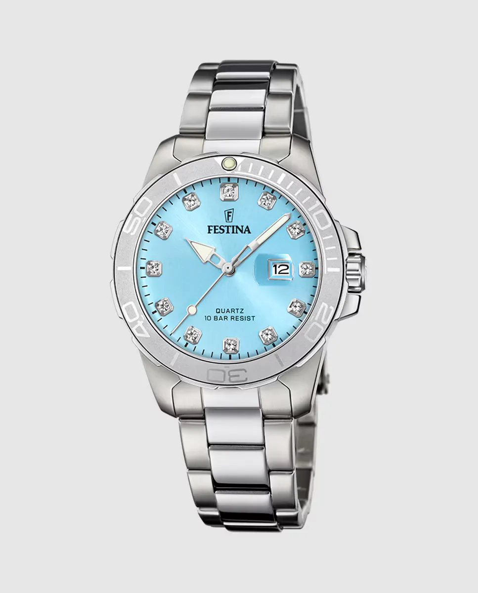 

F20503/5 Женские часы Boyfriend из серебряной стали Festina, серебряный