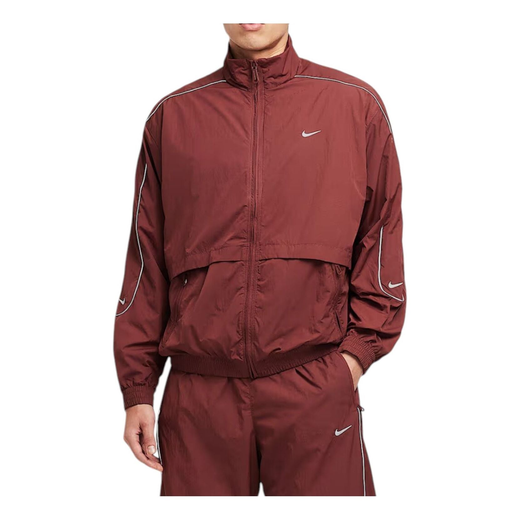 

Куртка Nike Solo Swoosh Woven Track Jacket Asia Sizing 'Team Red'