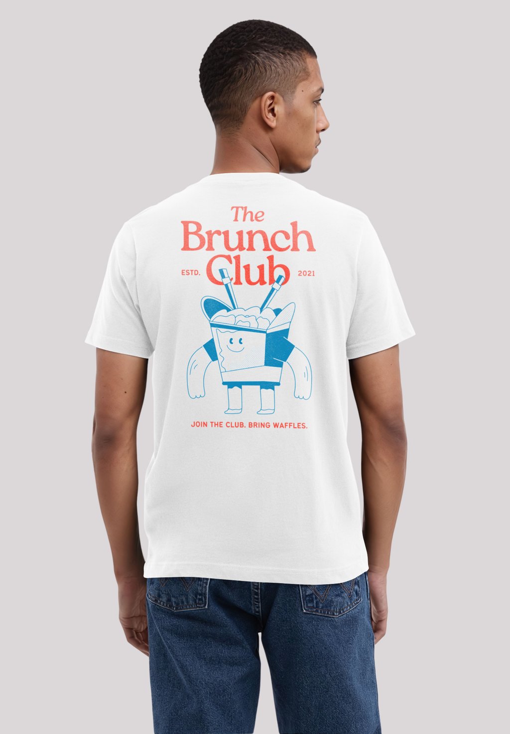 

Футболка с принтом THE BRUNCH CLUB F4NT4STIC, белый