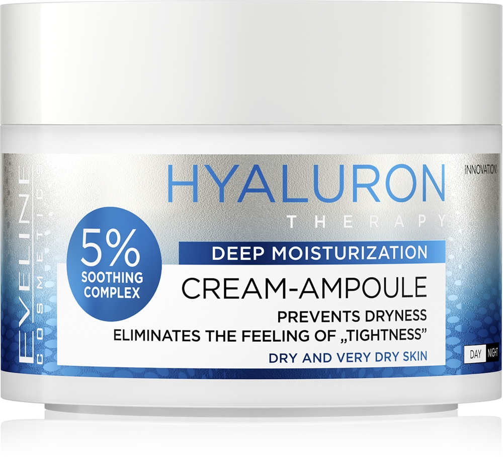 

Крем-Ампульный гиалуроновый интенсивный увлажняющий крем Eveline Cosmetics, 50 мл