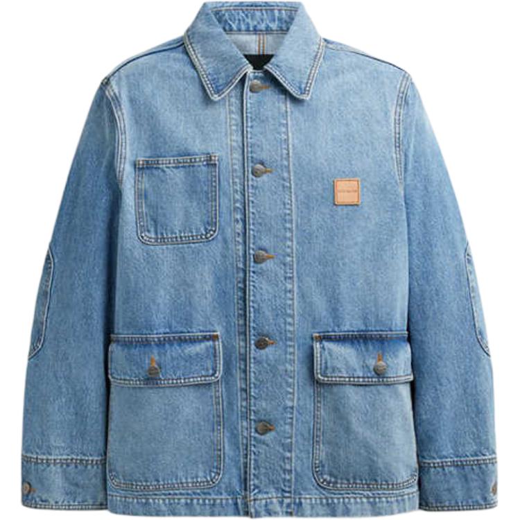 

COACH Джинсовая куртка мужская светлая потертая, Light Washed