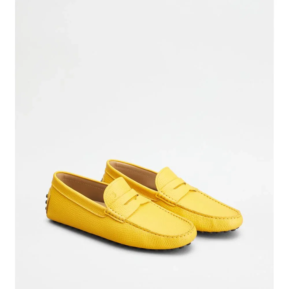 Tod's Gommino Driving Shoes in Leather, желтый — фото 2