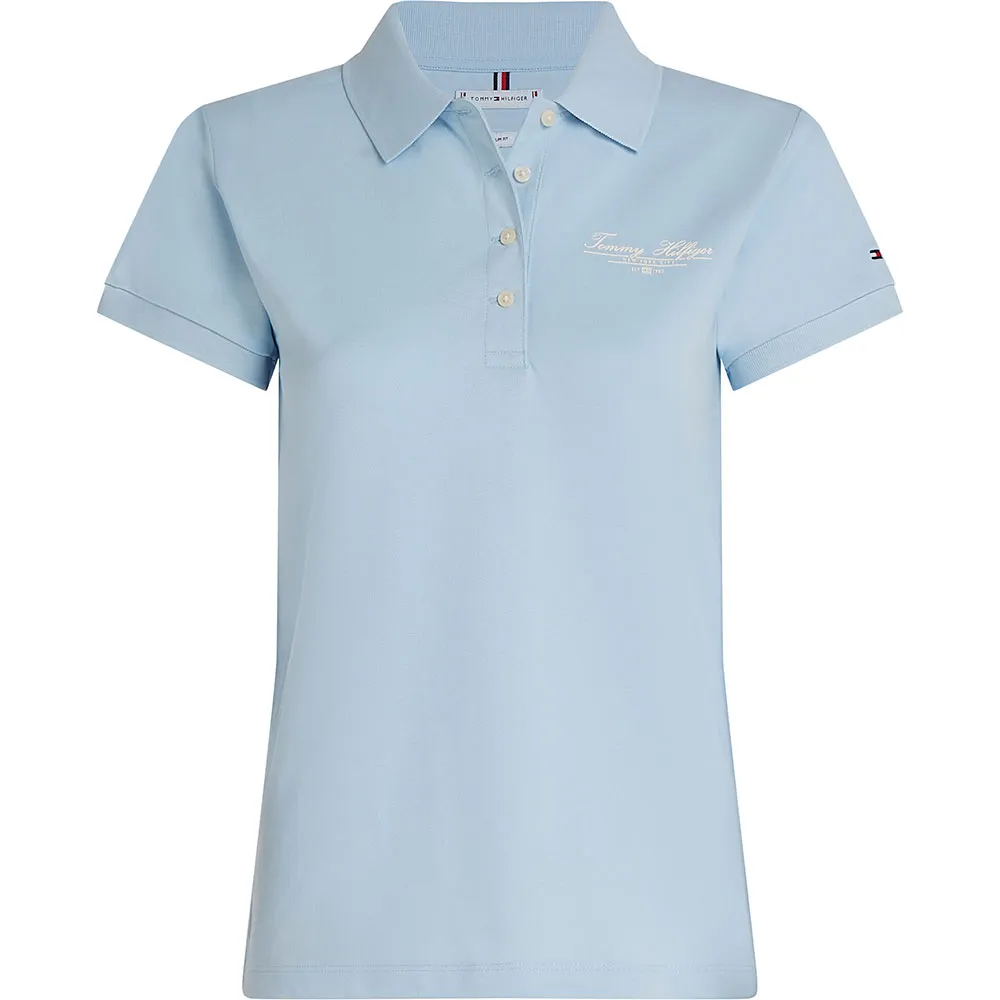 

Поло с коротким рукавом Tommy Hilfiger Script Slim Fit, синий