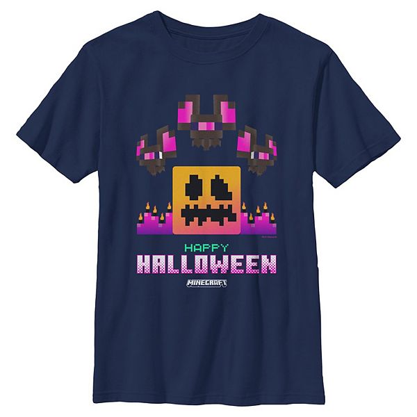 

Футболка с принтом Happy Halloween для мальчиков 8-20 Minecraft