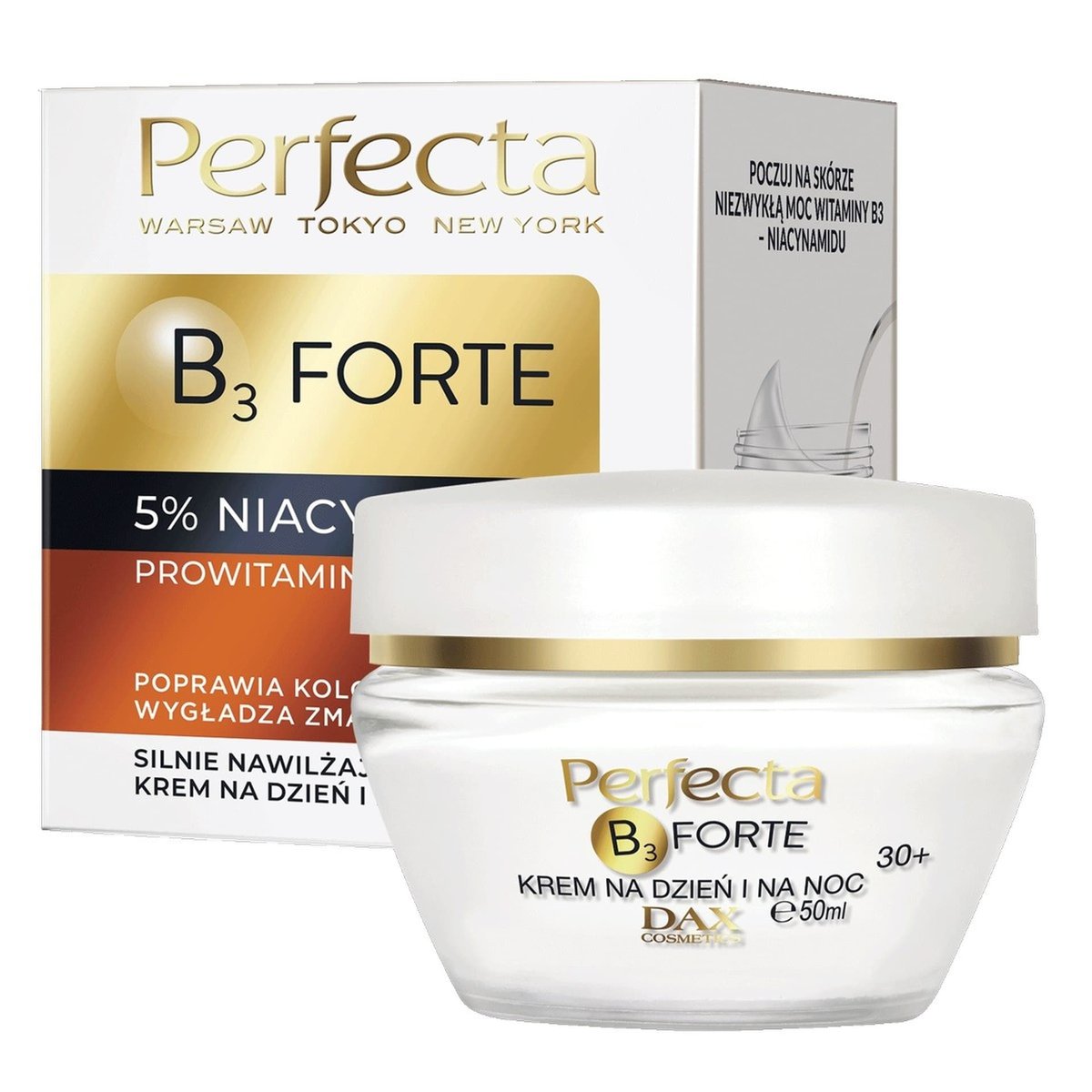 

PERFECTA B3 Forte, Сильно увлажняющий крем 30+ для дня и ночи, 50мл Dax Cosmetics