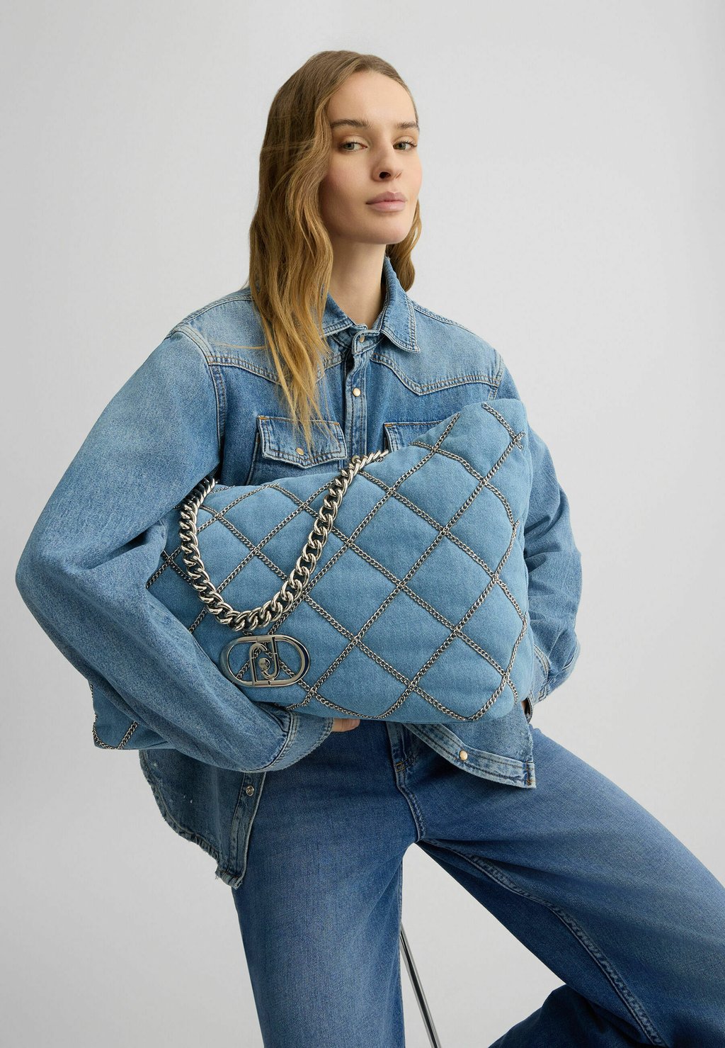 

Сумка-тоут LAPUFFY LIU JO, синий