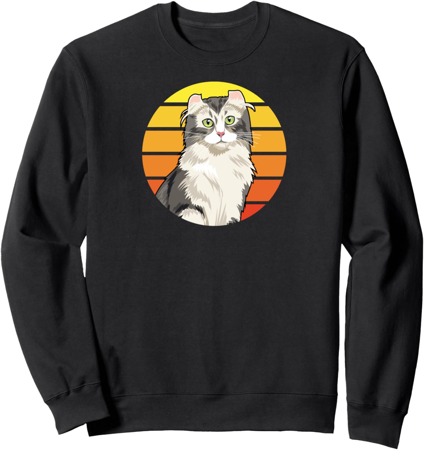 

Толстовка с изображением американского кудрявого кота - подарок для любителя кошек The American Curl Love Gift Shop, черный