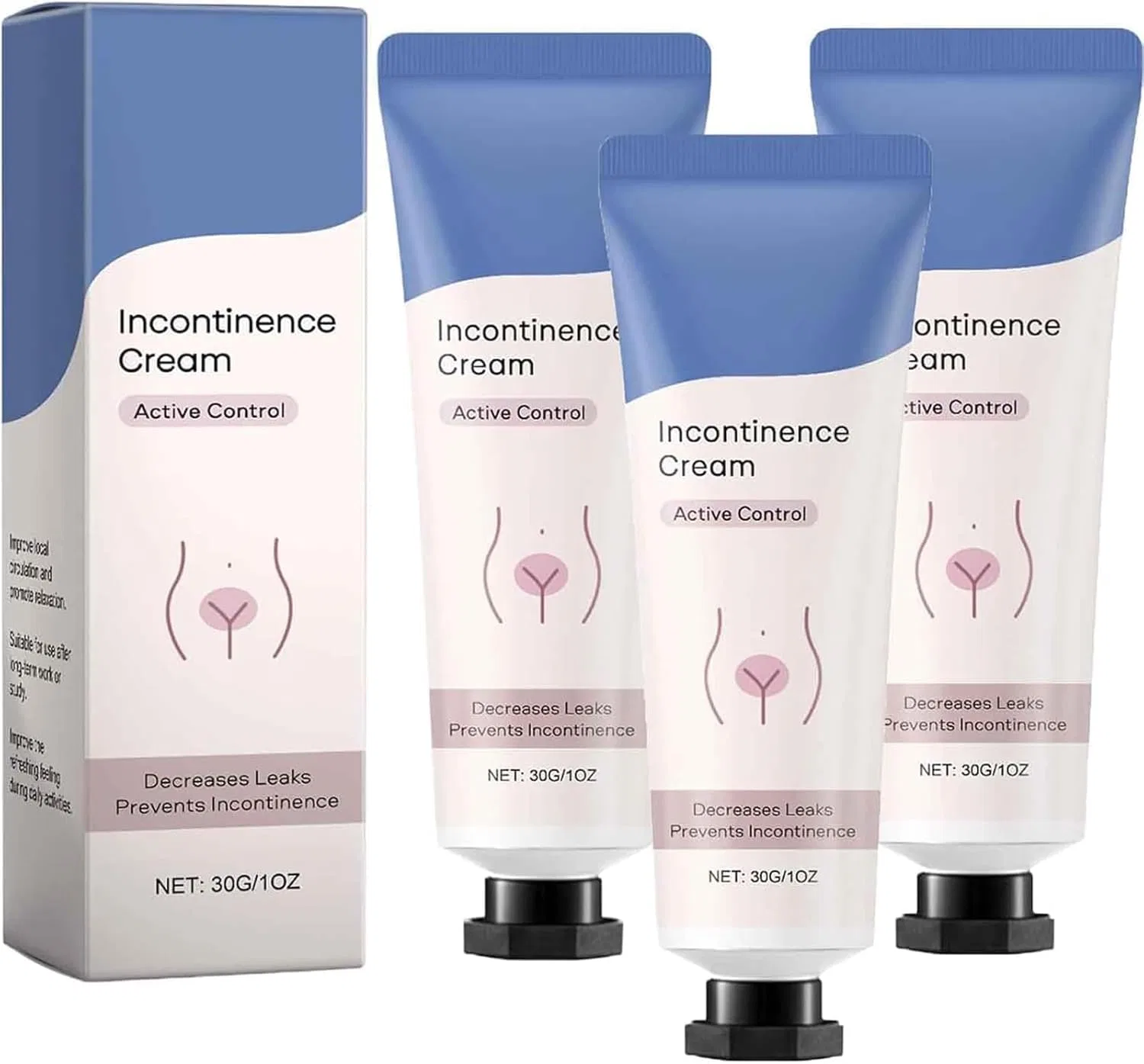 Крем для тела для женщин при недержании, 30 г Generic, 3 Pieces.