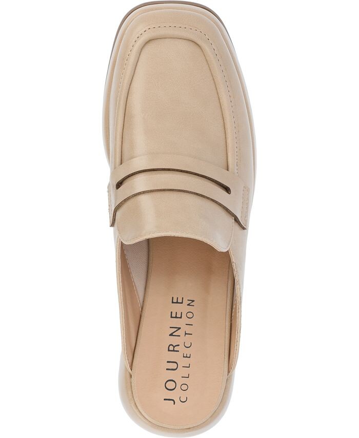Женские туфли-мюли на платформе Antonina Tru Comfort из пенопласта Journee Collection, цвет Tan — фото 4