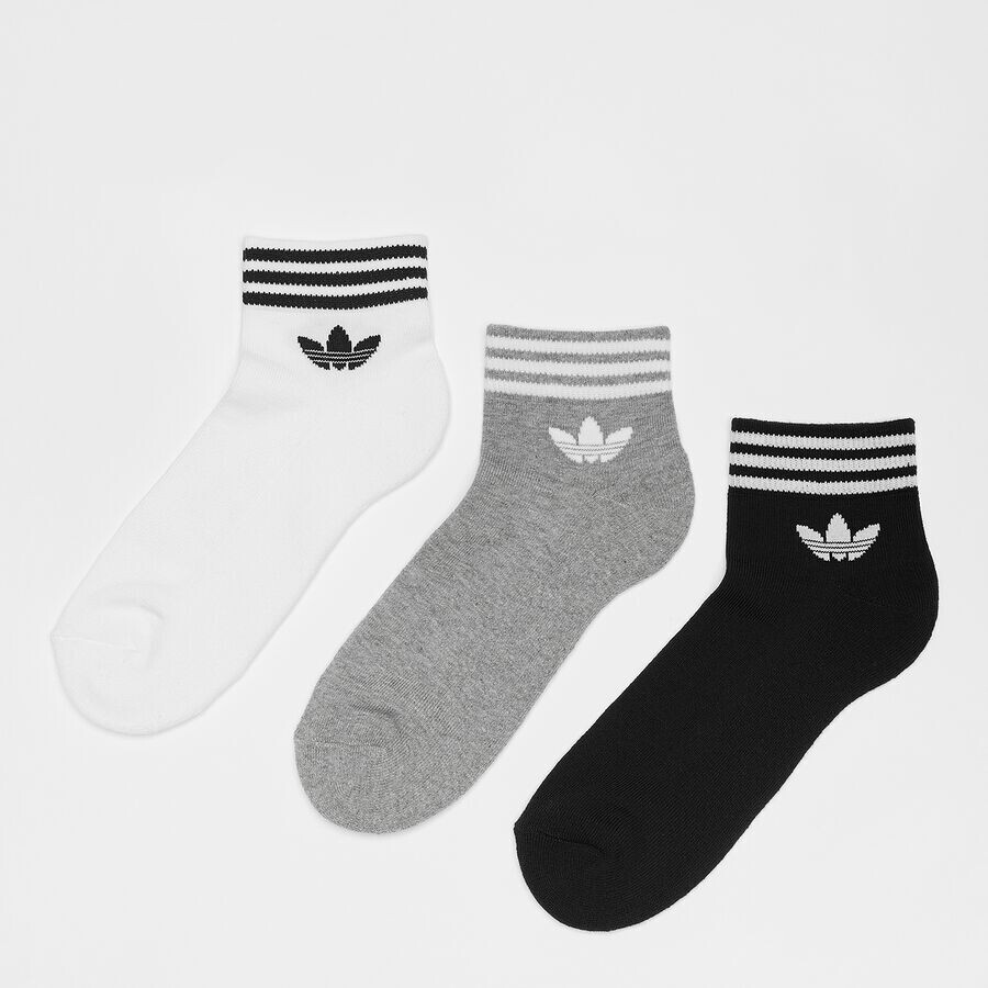 

Носки adicolor с трилистником (3 шт.) adidas Originals, цвет white/medium grey heather/black