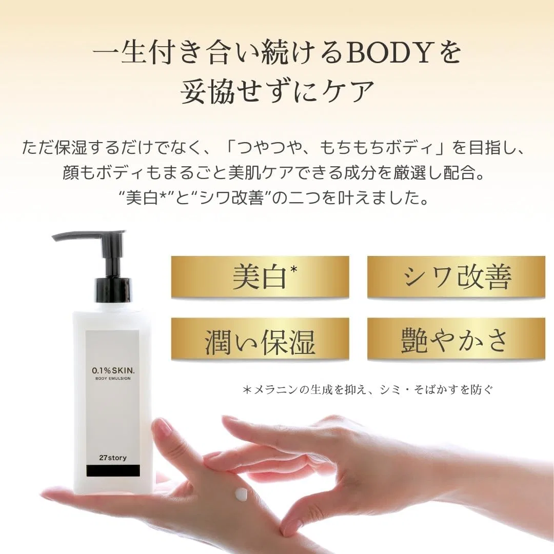 Крем для тела 27story Nina Story BODY EMULSION EX, 200 г, ниацинамид, увлажняющий 27 Story — фото 4