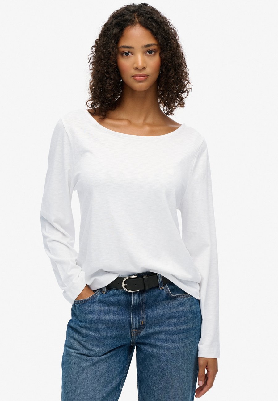 

Топ Superdry & Co STUDIOS SLUB LONG SLEEVE , Brilliant White/White