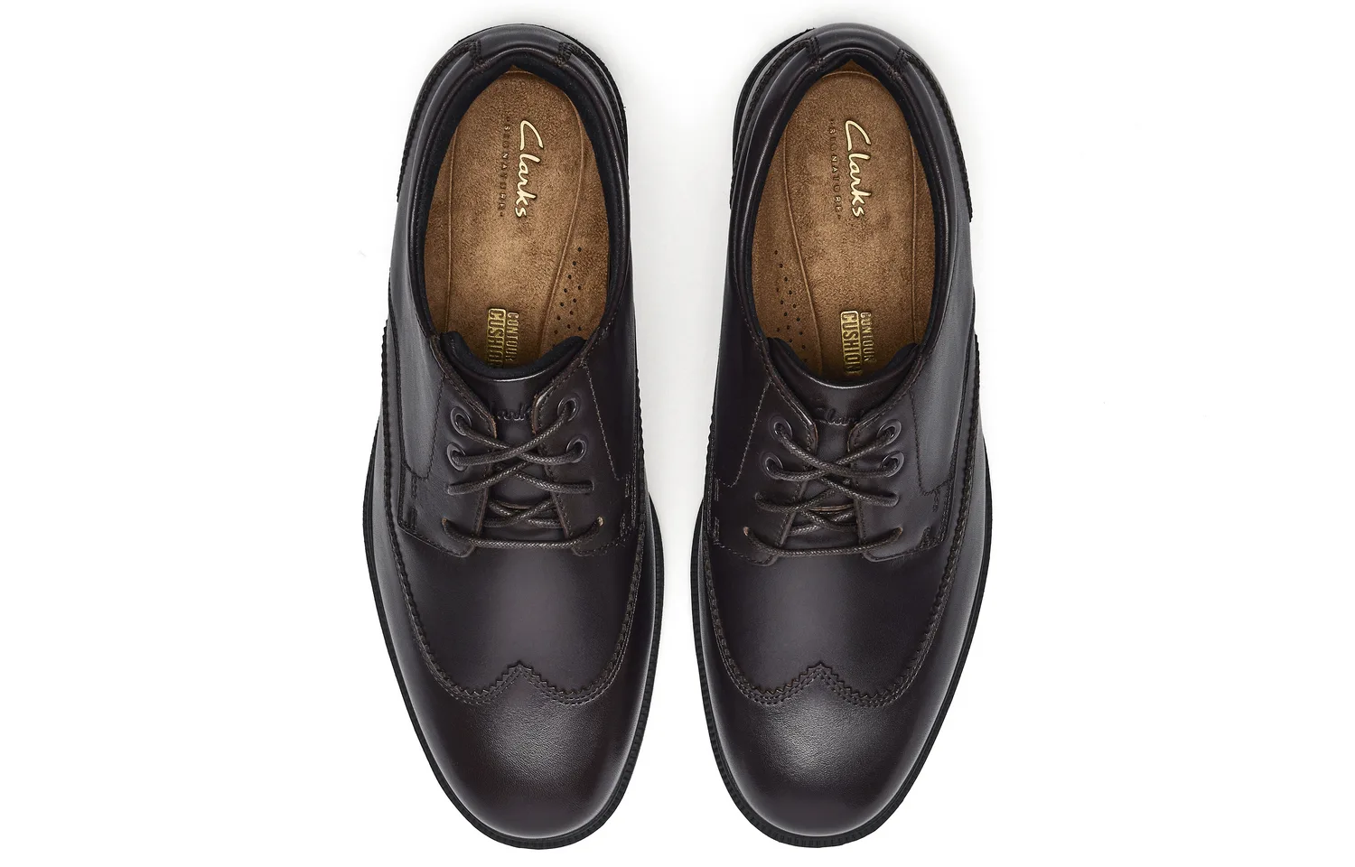 Кожаные повседневные туфли мужские Clarks, темно-коричневый 261873267 — фото 4