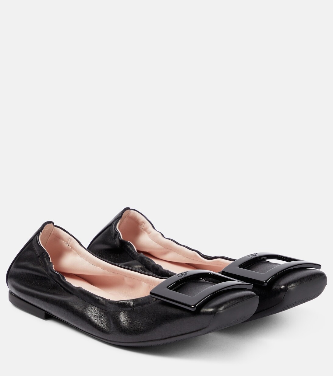 Кожаные балетки Viv' Pockette Roger Vivier, черный