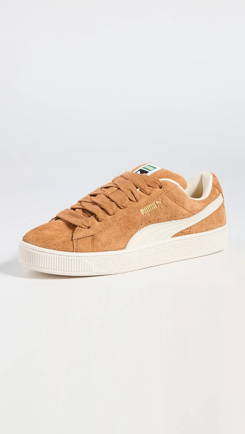 Мужские замшевые кроссовки PUMA с шнуровкой XL Hairy - Коричневые, повседневные, коричневый — фото 2