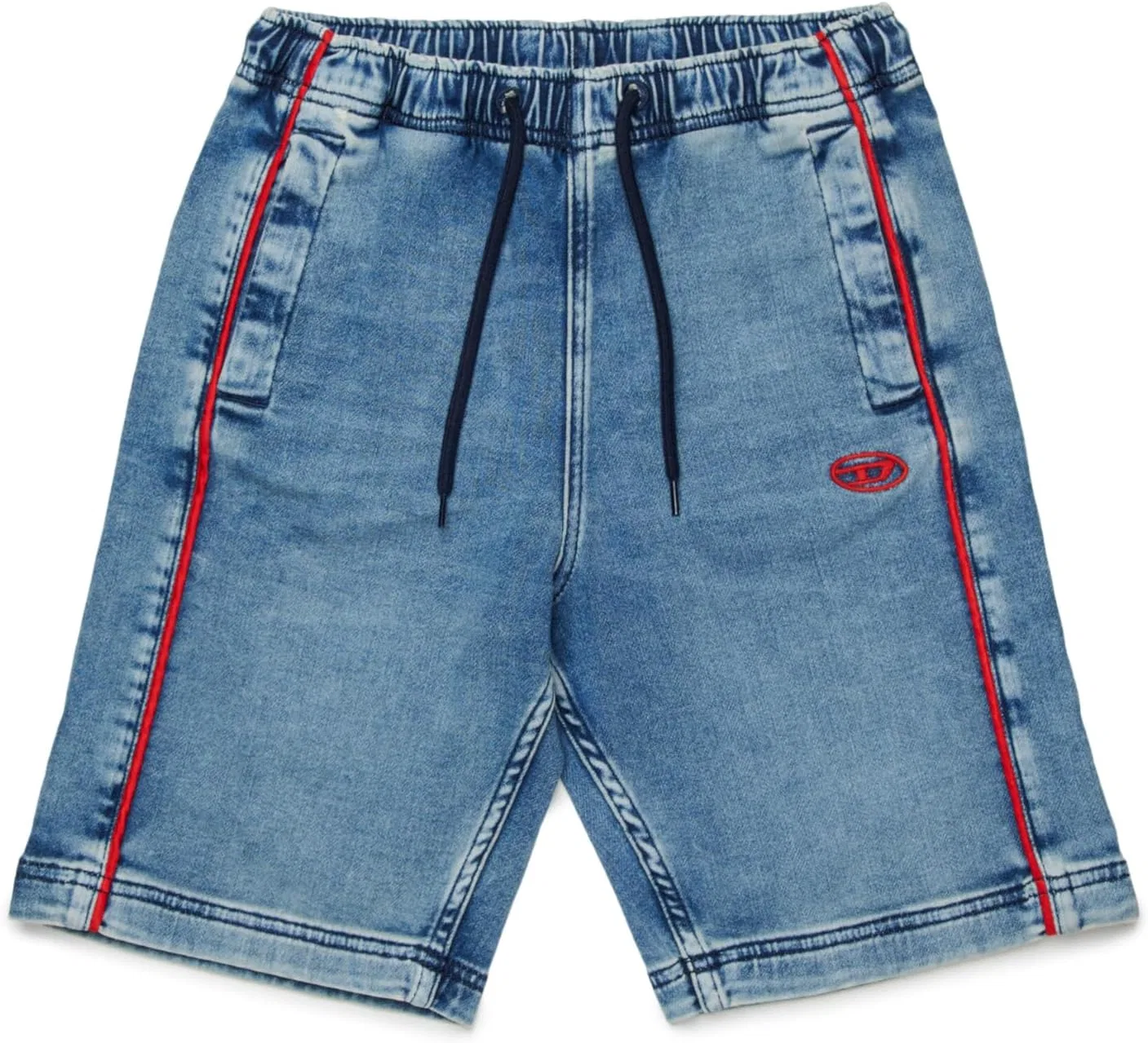 Джинсовые шорты JoggJeans с логотипом для мальчиков Diesel - Axor, Blue Denim