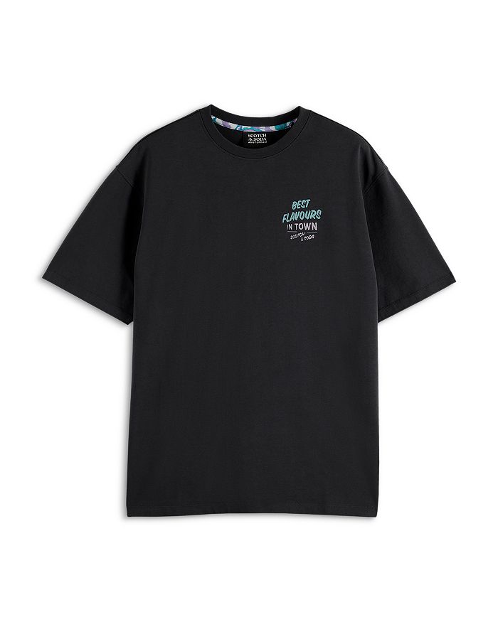 

Футболка с принтом Relaxed Scotch & Soda, черный