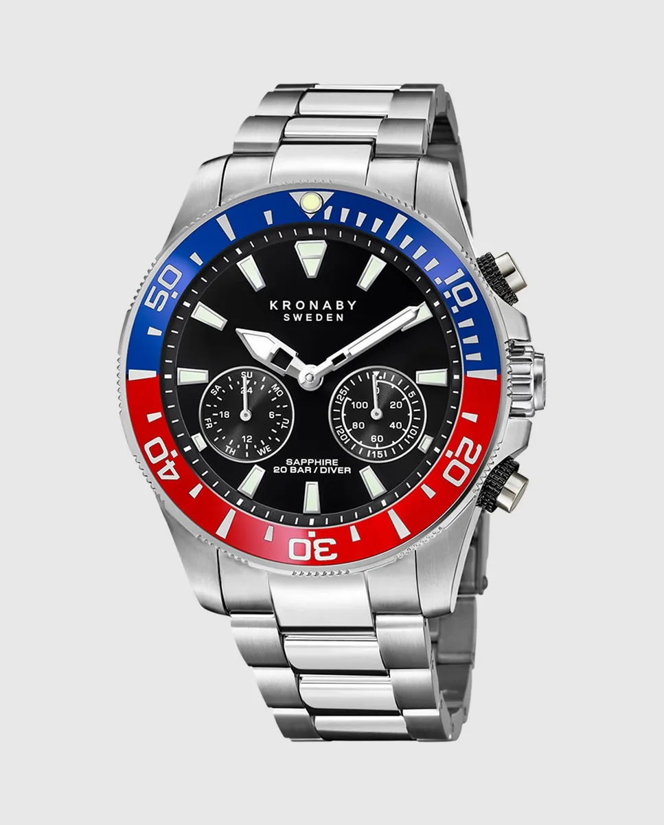 

S3778/4 Мужские часы Diver из серебристой стали Kronaby, серебряный