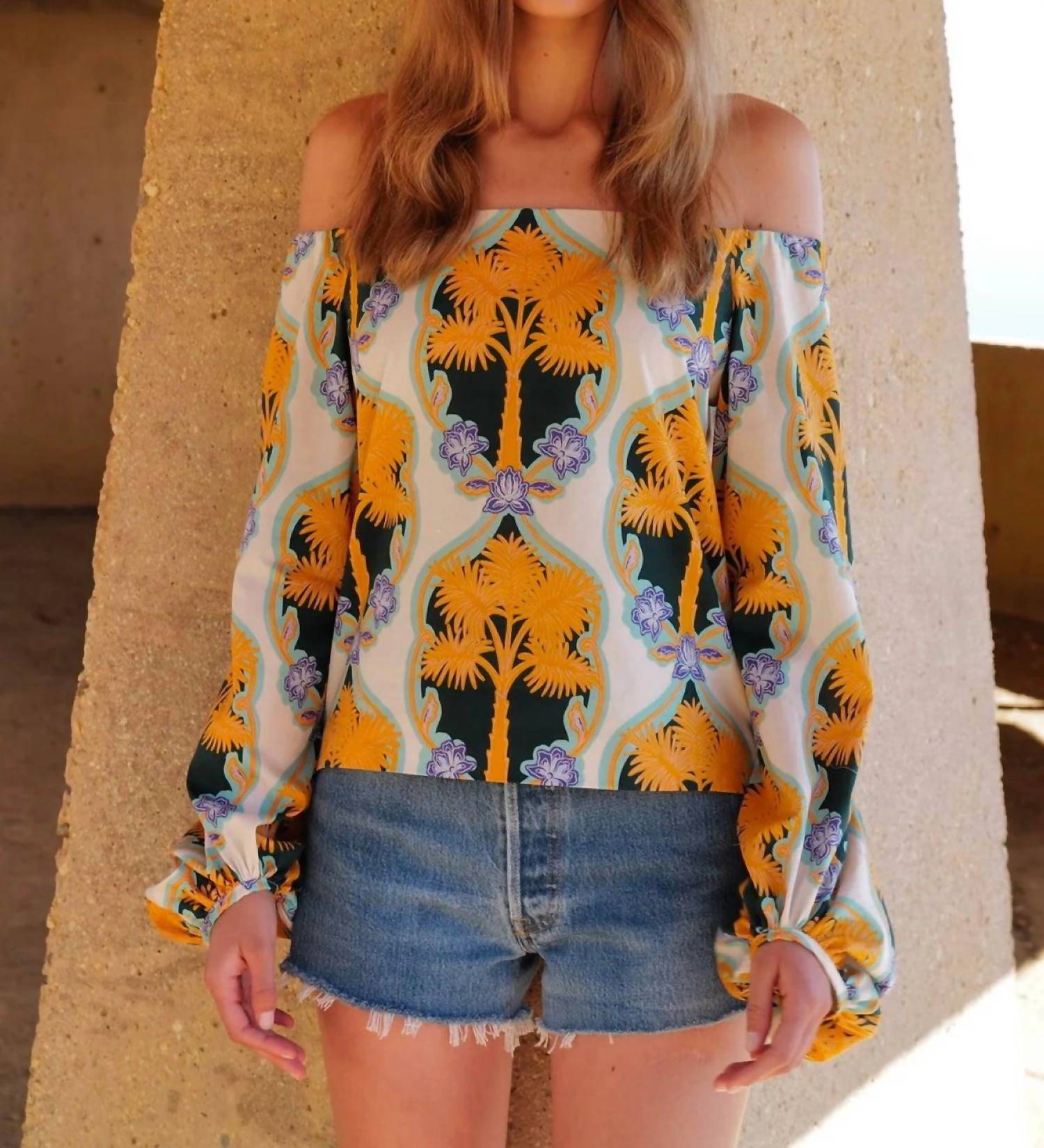 

Топ Palm Insignia в желтом/мультиколоре Le Superbe