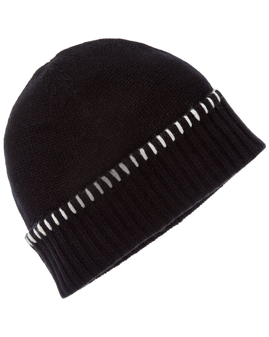

Кашемировая шапка с манжетами и стежком Бруно Мальи Bruno Magli, черный