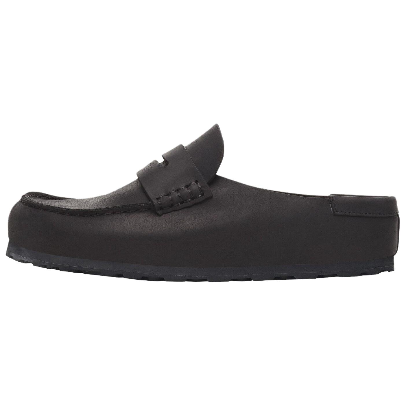Кожаные шлепанцы с пенни-ремешком Birkenstock, Black