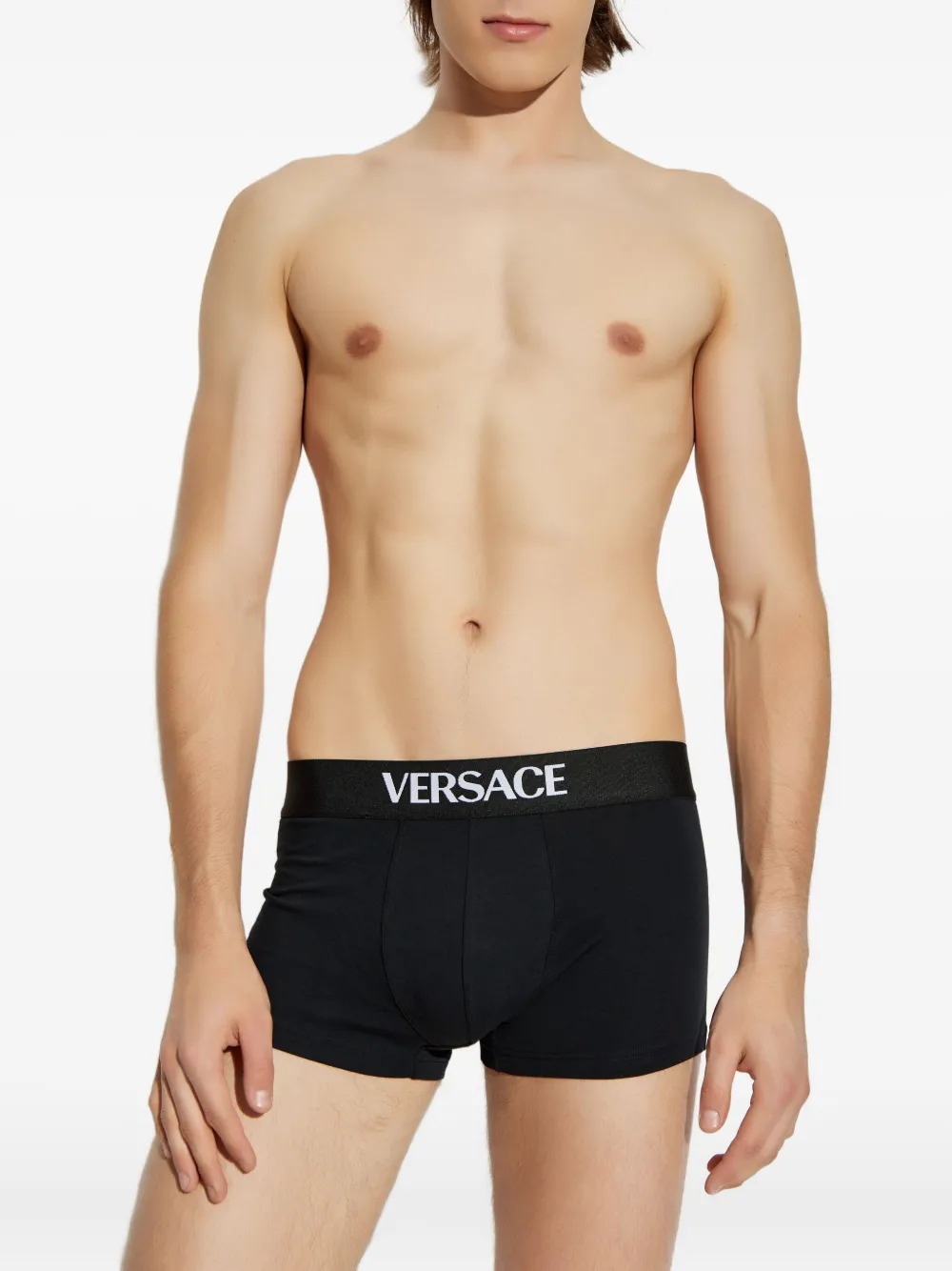 Трусы-боксеры с логотипом (упаковка из двух шт.) VERSACE, черный — фото 2