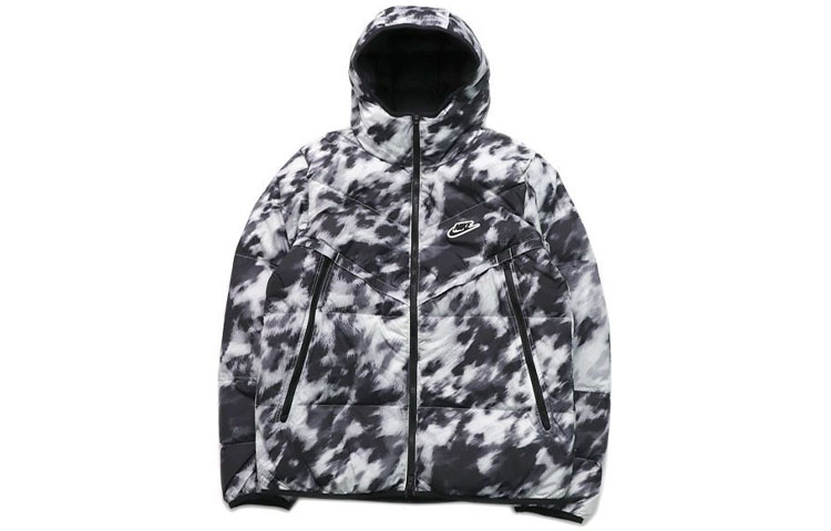 Nike Пуховая ветрозащитная зимняя куртка Виндраннер, Sail White — фото 3