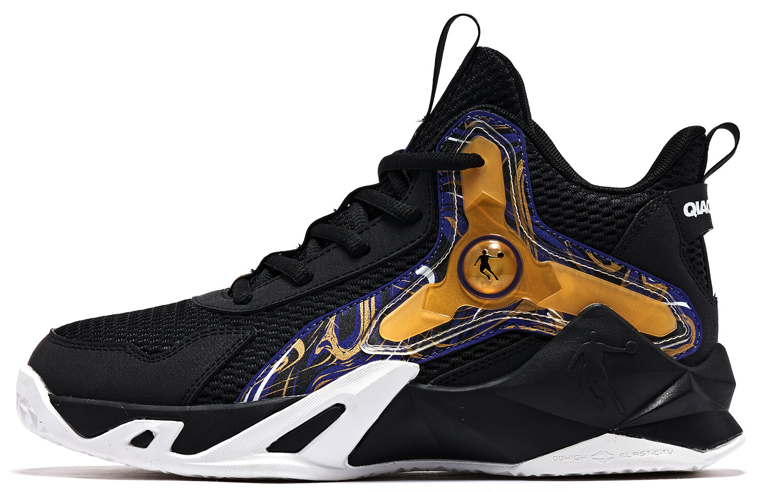

Детские баскетбольные кроссовки GS Mid-top Black/Gold Qiaodan