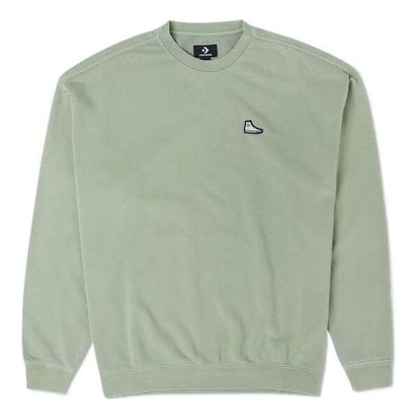 

Свитер sneakers patch loose fit sweatshirt 'summit sage' Converse, зеленый