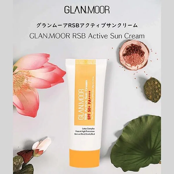 Солнцезащитный крем для лица RSB Active UV Sun Cream SPF50+ PA++++, 60 г, Glan Moor — фото 2