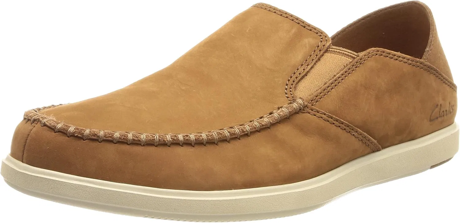Мужские туфли-слипы Clarks Bratton, Dark Brown Nubuck