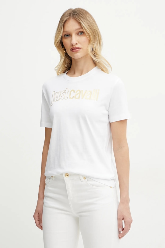 

Хлопковая футболка Just Cavalli, белый