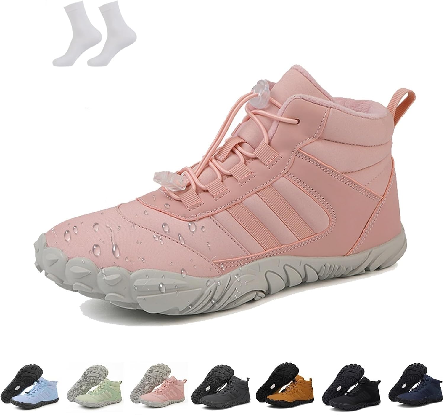 

Kasdava Master - Нескользящие и водонепроницаемые зимние босоножки, мужские и женские зимние походные босоножки, удобные легкие с широким носком, теплые утолщенные походные ботинки (Светло-голубой, 11 женский/9.5 мужской) Spfpdd