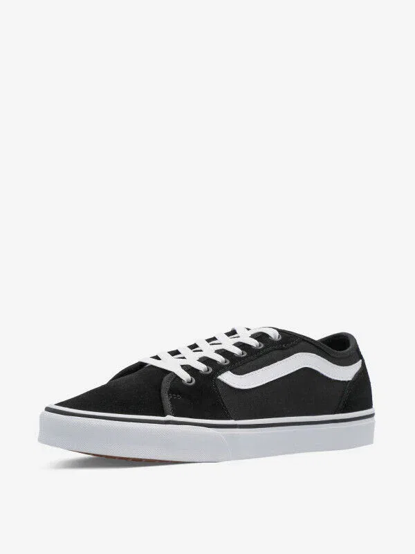 Мужские кроссовки Vans Filmore Decon VA3WKZ5LM, черные с белыми шнурками, для скейтбординга