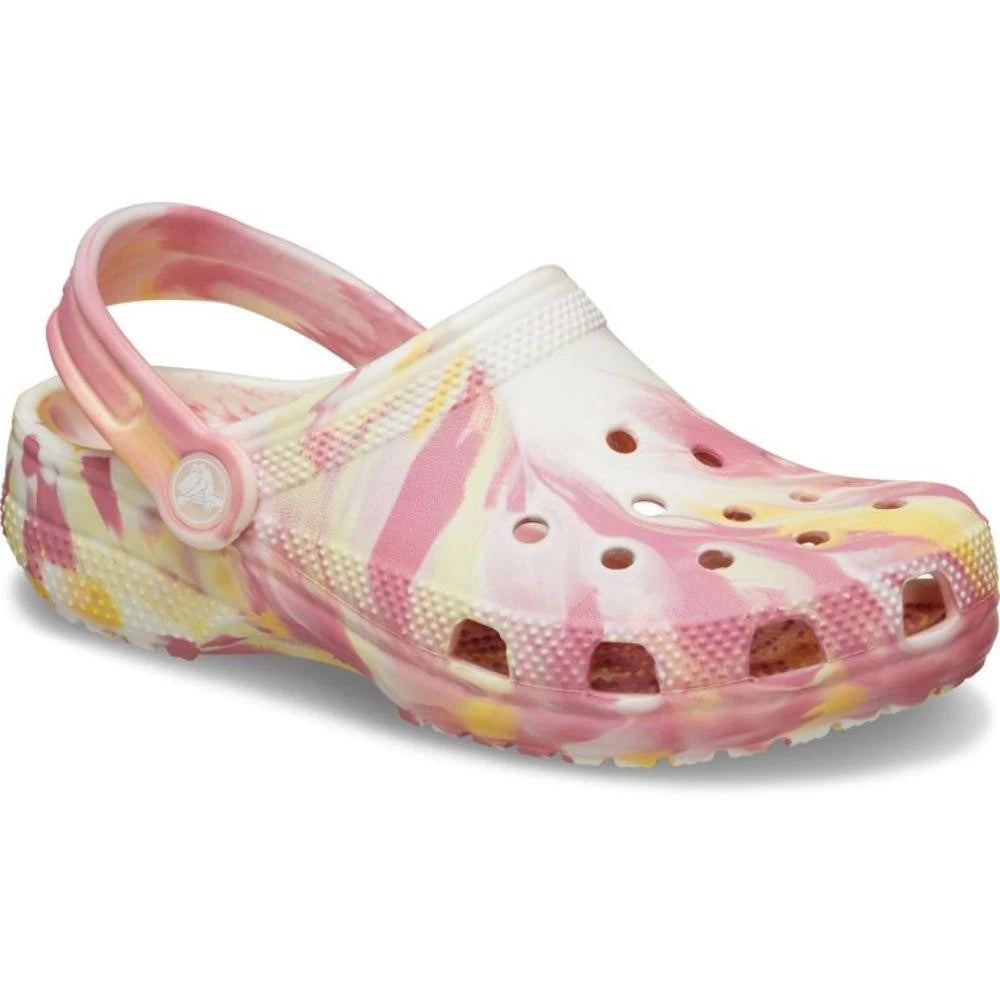 Детские сабо Crocs Classic Glow Marbled 210718-78S с круглым носком JAX457, мультиколор — фото 2
