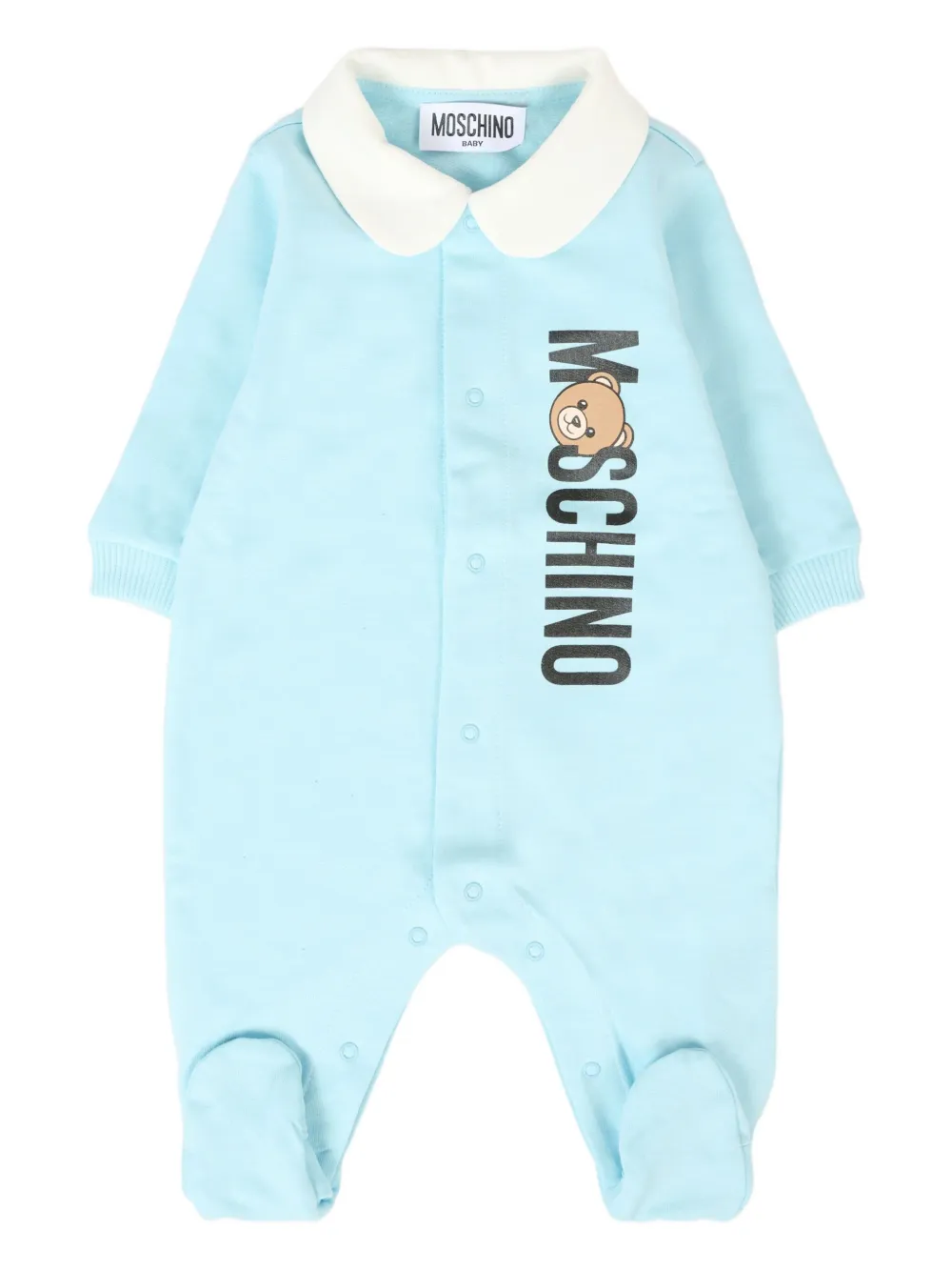 

Комбинезон с принтом плюшевого мишки Moschino Kids, синий