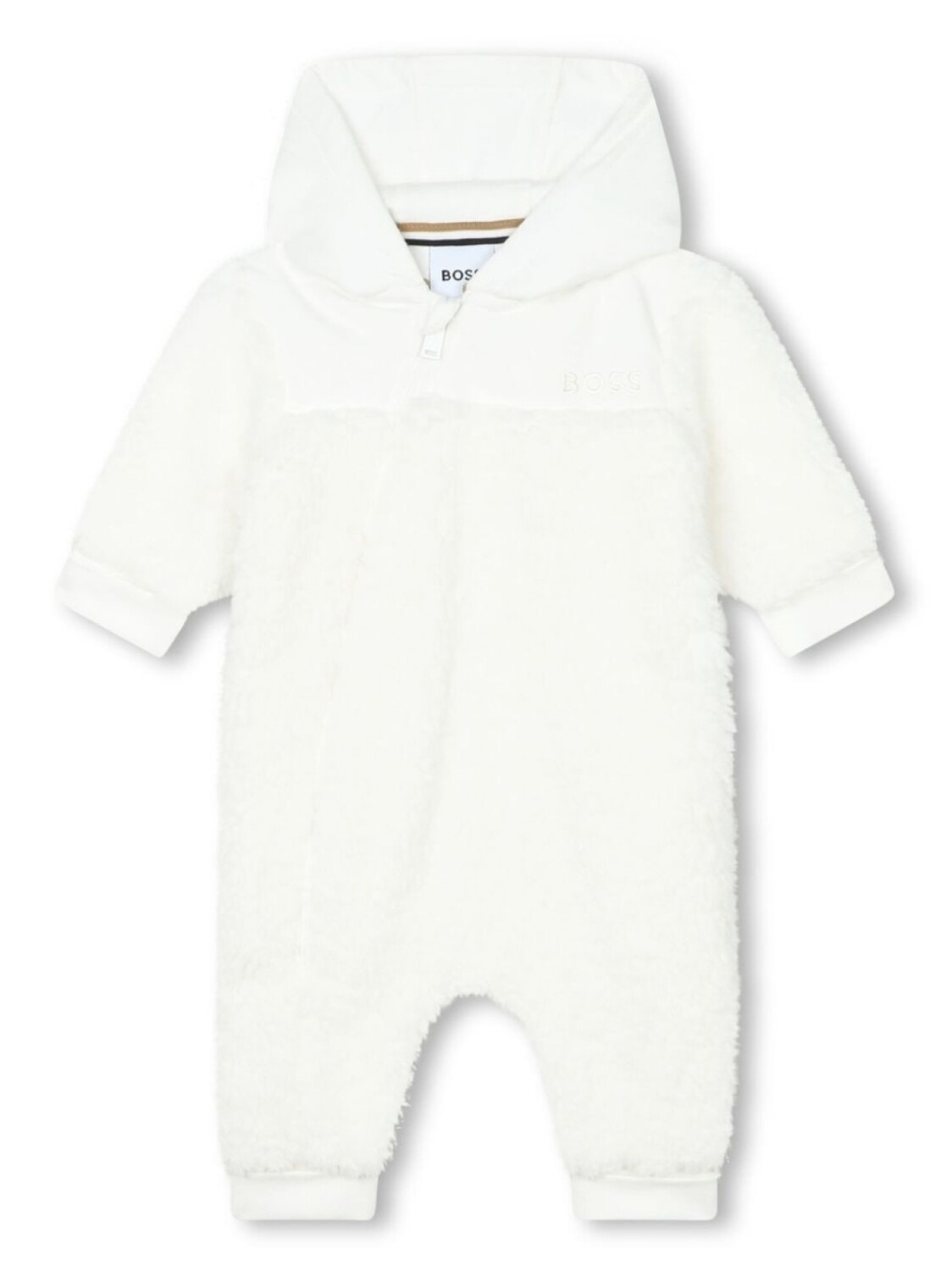 

BOSS Kidswear комбинезон с капюшоном и вышитым логотипом, белый