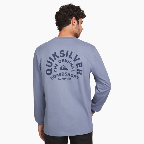 

Мужская футболка с длинным рукавом и принтом Quiksilver, цвет graystone