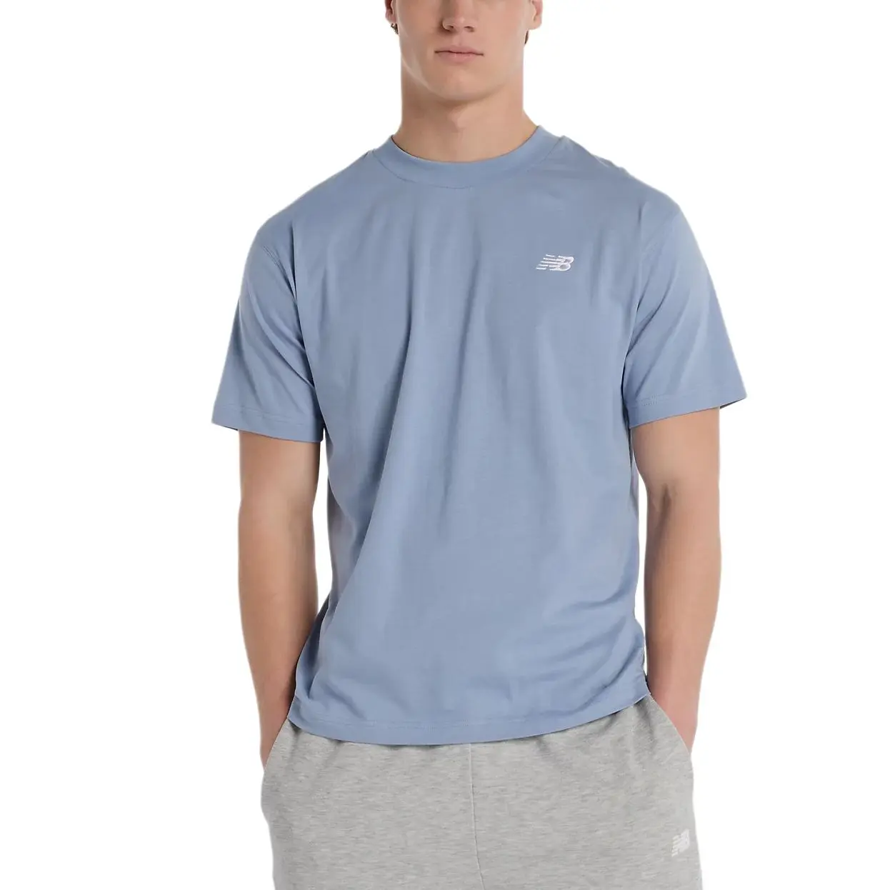 

New Balance Футболка Sport Essentials Cotton T Shirt мужская Blue, Синий, New Balance Футболка Sport Essentials Cotton T Shirt мужская Blue