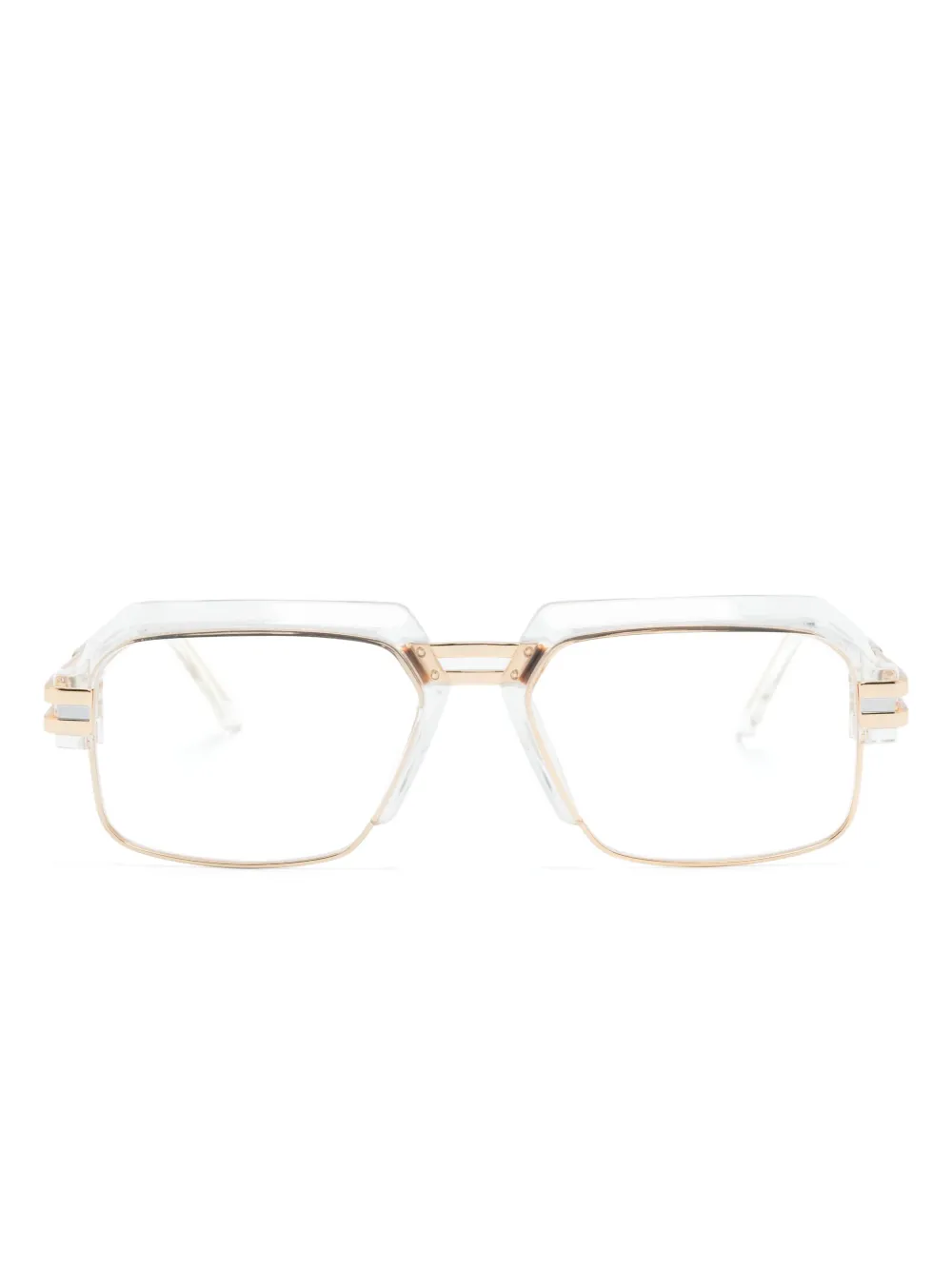 

Солнцезащитные очки в прозрачной оправе с логотипом Cazal, золотистый