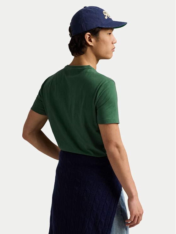 Футболка облегающего кроя на заказ 710671438425 Polo Ralph Lauren, зеленый — фото 3