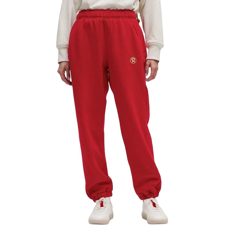 

Женские спортивные штаны Scuba Series вязаные светлый айвори Lululemon, красный