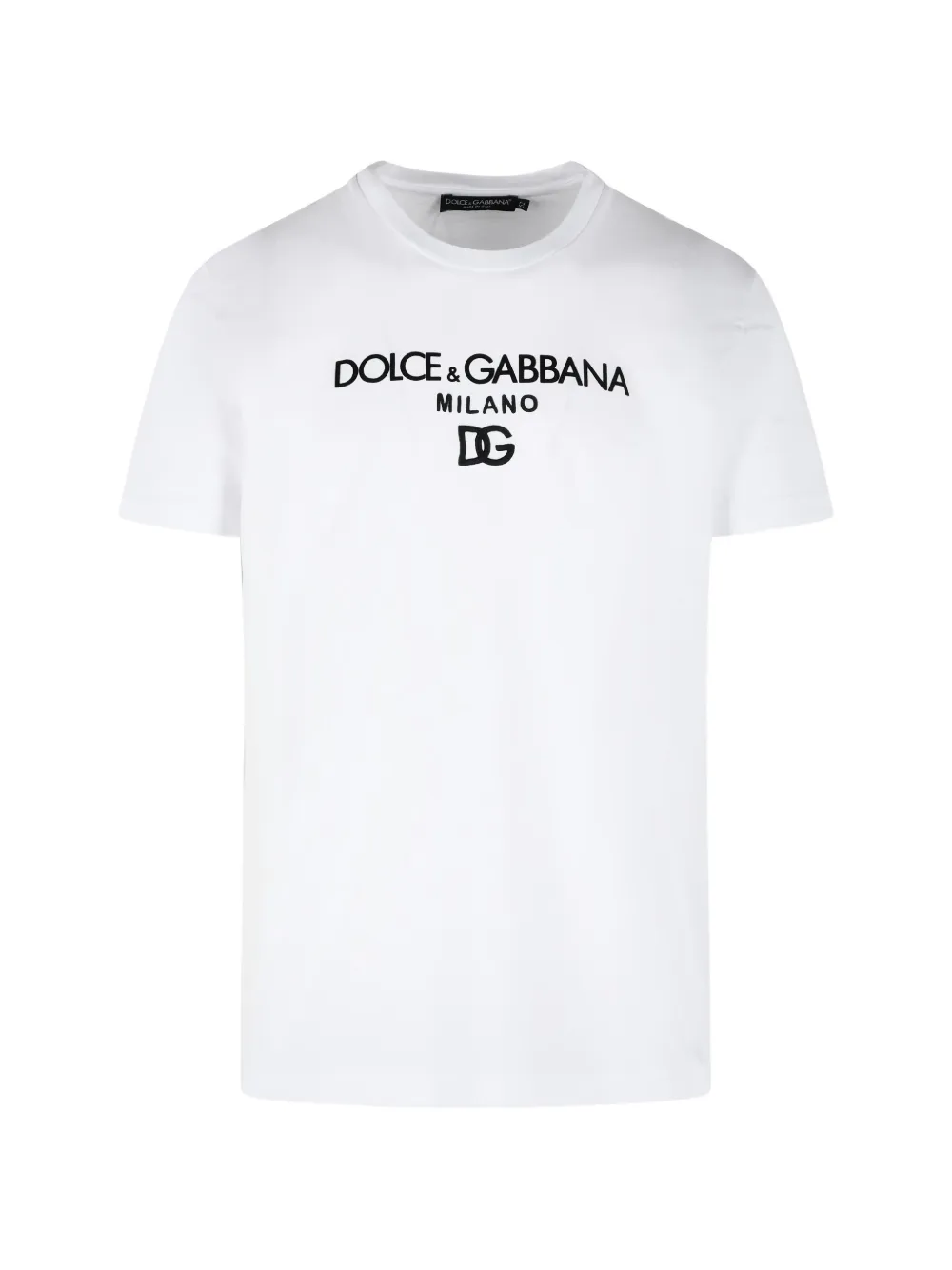 

Ребристая футболка с вышитым логотипом Dolce & Gabbana, белый